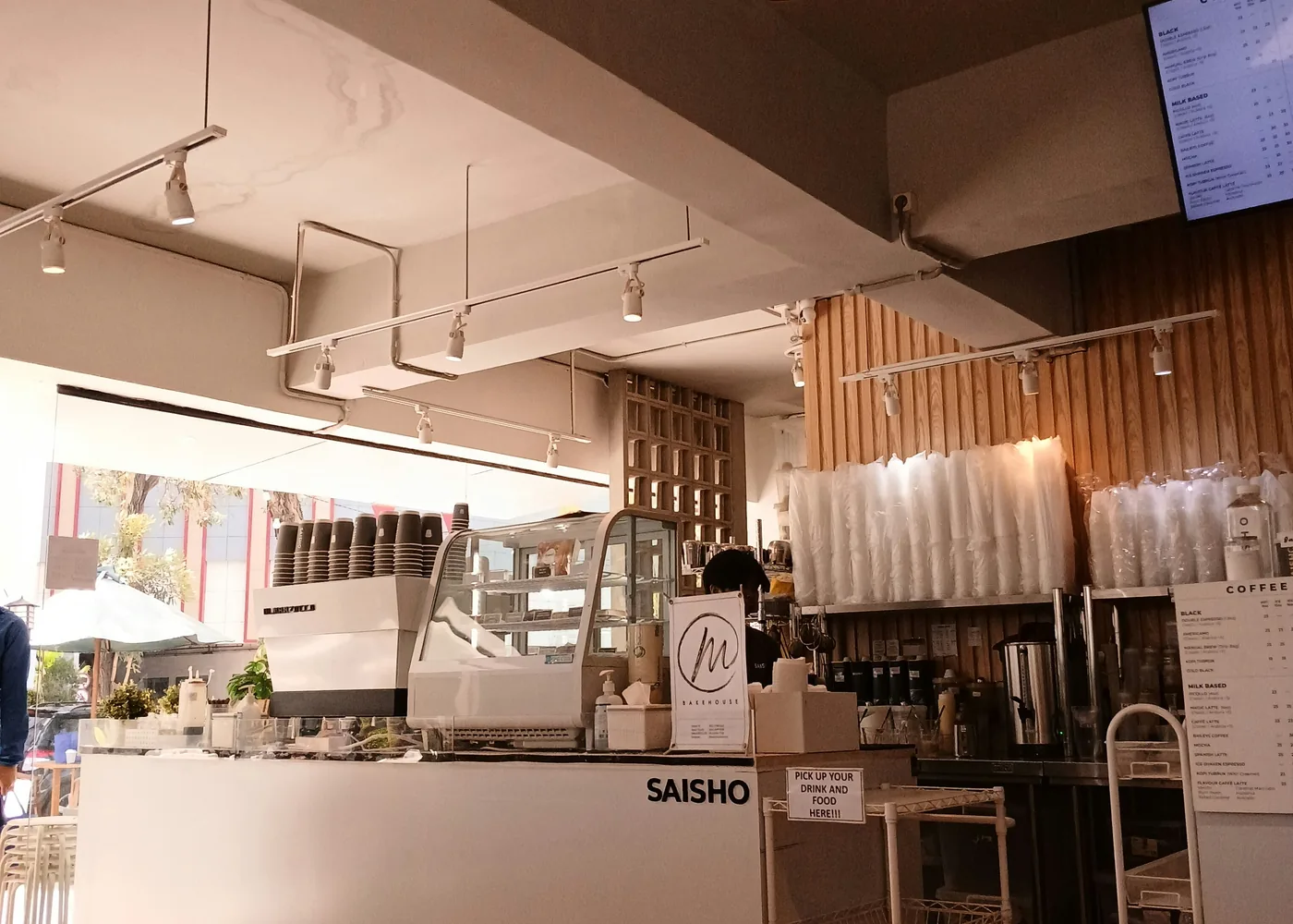 Representative stock photograph of a coffee shop interior; not Iron Co Coffee House